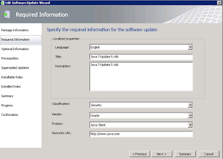 3 1 SCUP software update name and description page
