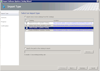 4 1 Selecting updates to import in the SCUP catalog import wizard