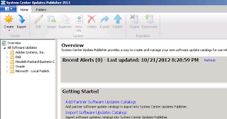 5 1 Imported update catalog folders listed under Overview in SCUP