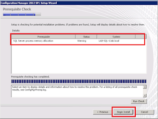 10 1 Begin Install button in the ConfigMgr 2012 SP1 upgrade wizard