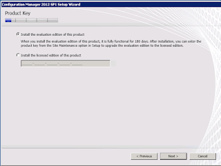 4 1 Licence code entry page in the ConfigMgr 2012 SP1 upgrade wizard