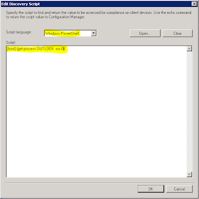 2 4 PowerShell script entered in the Global Condition Add Script dialog