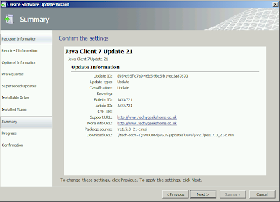10 1 SCUP update creation wizard Summary page