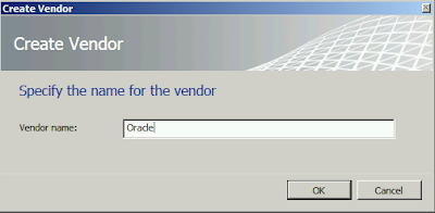 2 1 Oracle entered as the vendor name in SCUP