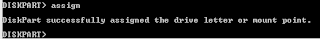 11 2 Assign command adding a drive letter in Diskpart