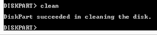 5 1 Clean command wiping the selected disk in Diskpart