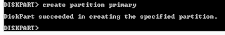 6 1 Create partition primary command in Diskpart