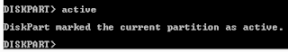 8 1 Active command marking the partition active in Diskpart