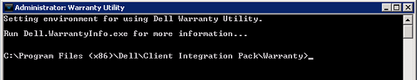 1 5 Dell Warranty Status program main screen