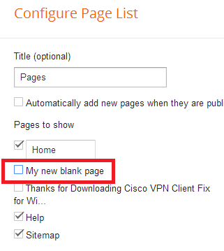 7 Blogger Pages to show list with tick boxes for the tab menu