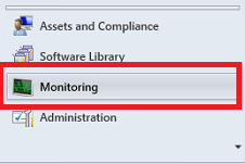 Configuration Manager Monitoring workspace showing Deployments