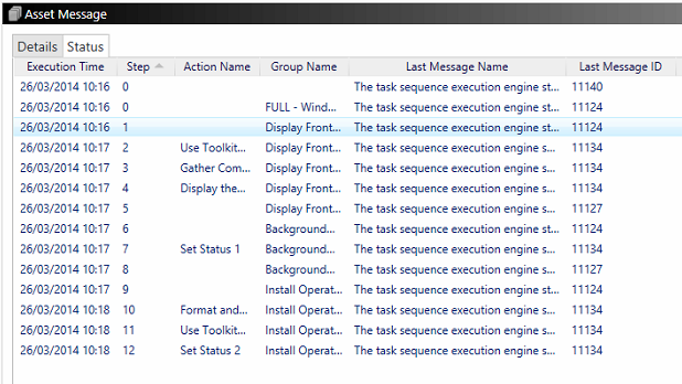 Configuration Manager Trace Log Tool showing colour-coded log entries