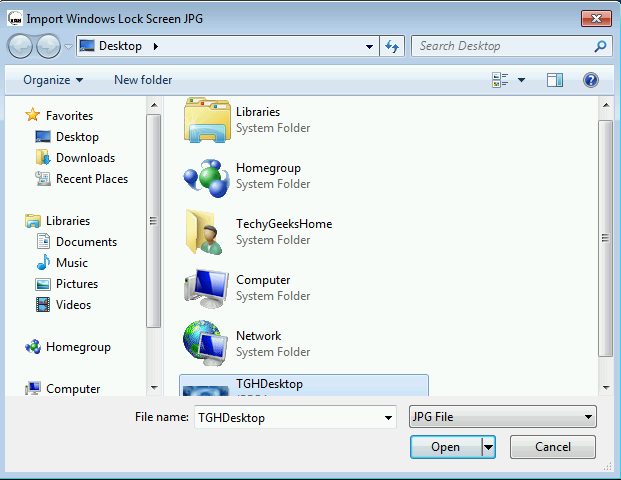 screenshot3 Browsing for a custom JPG image in Windows Lock Screen Changer