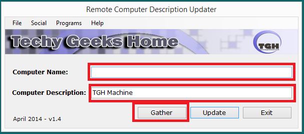 2 1 Remote Computer Description Updater screenshot 2