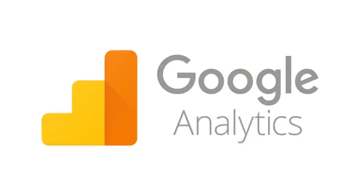 The logo of Blogger, featuring a stylized yellow capital 'g' composed of two bars alongside the gray text "google analytics.