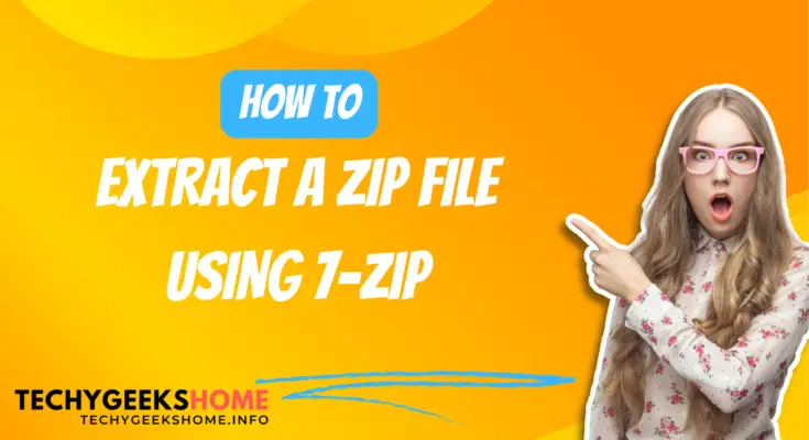 extract a zip file using 7-zip