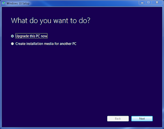 Windows 10 upgrade wizard: getting important updates step