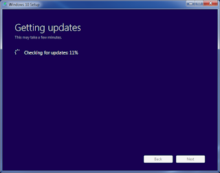 Windows 10 upgrade wizard: finalizing settings step