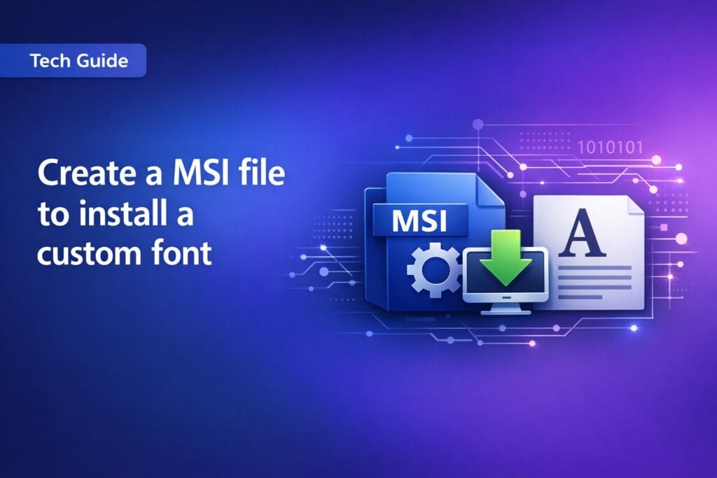 Create a MSI file to install a custom font