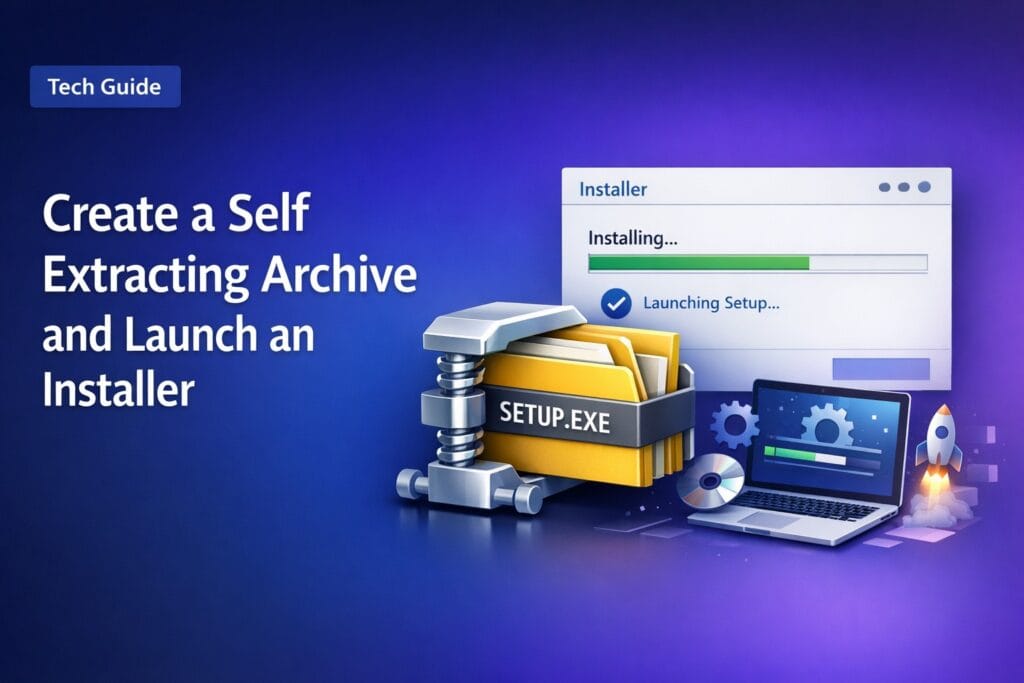 Create a professional featured image for a tech