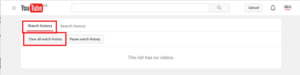 Clear YouTube History