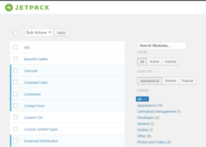 WordPress - JetPack Activate Missing Modules 4