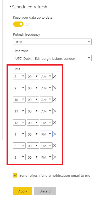 power bi schedule refresh