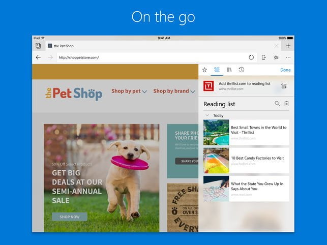 Microsoft Edge Released for iOS and Android
