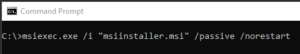 MSI Installers - passive mode