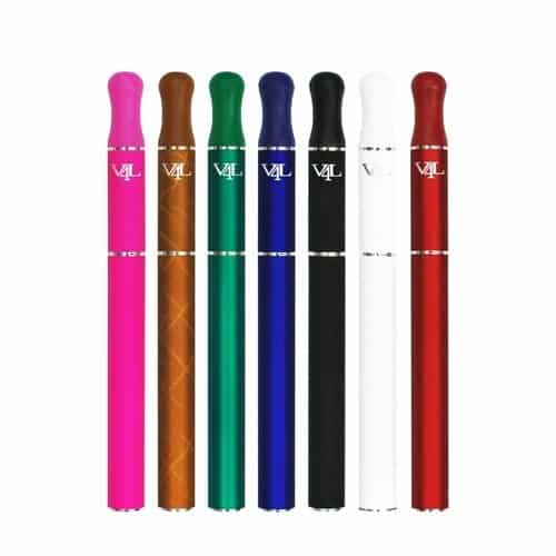 A collection of seven Vapor Zeus Kit disposable vape pens in assorted colors (pink, orange, green, blue, red, black, and white), each labeled with a logo.