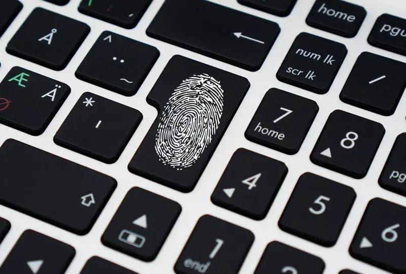 cybersecurity, keyboard, computer security, fingerprint
