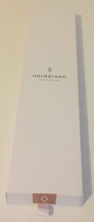 A white box with black text featuring a Nordgreen watch review.