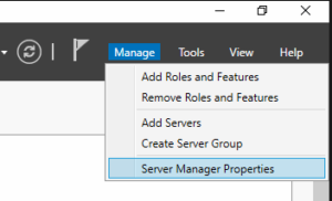 Server Manager Properties