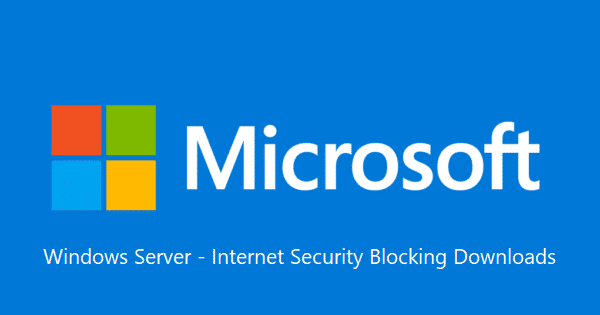 A blue background with white text and green Windows Server squares.