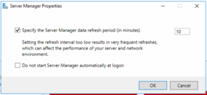 Server Manager Properties