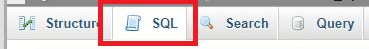 phpMyAdmin SQL Tab