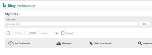 Bing Webmaster Tools Add a Site