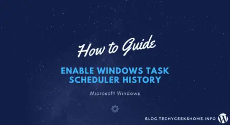 Enable Windows Task Scheduler History