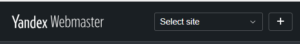 Yandex Webmaster add a site