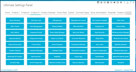 Ultimate Settings Panel Windows 10 Panel