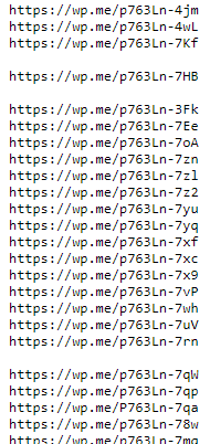 wp.me shortlinks output