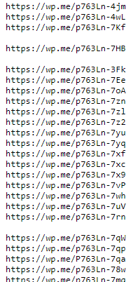 wp.me shortlinks output wp.me shortlinks output
