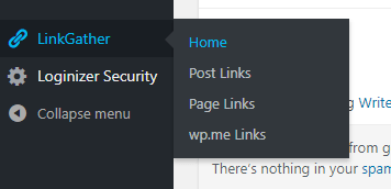 LinkGather Sub Menu