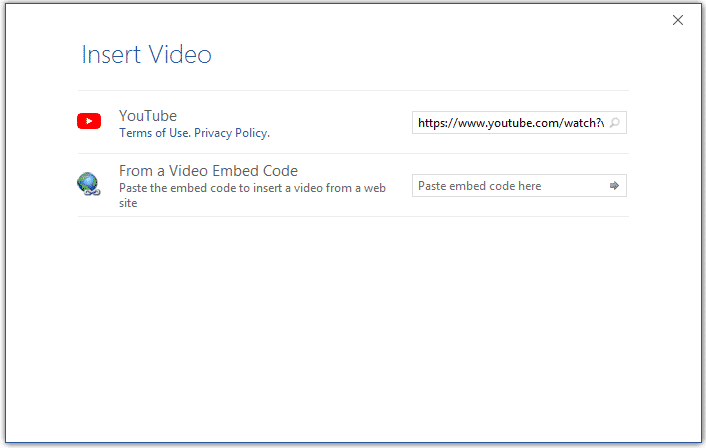 Microsoft Word Online Video Insert YouTube Video