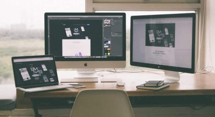 Featured Image - Apple Desk and Monitors