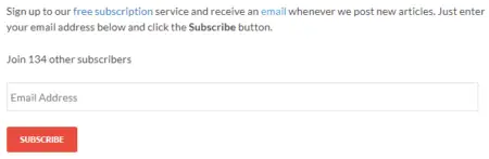 Jetpack simple subscription signup form