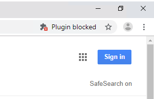 Adobe Flash Plugin Blocked in Google Chrome
