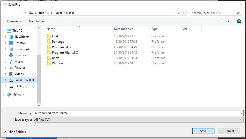 MSI Downloader Save As Dialog MSI Downloader Save As Dialog Box