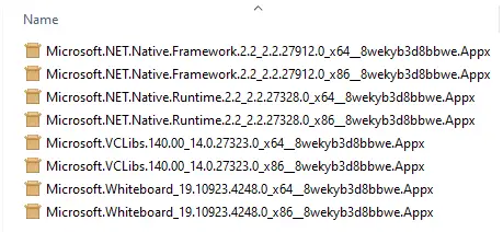 Microsoft Appx Source Files Including Prerequisites