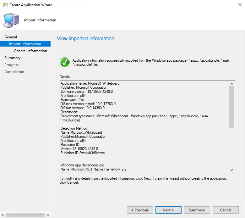SCCM Deployment Wizard Summary Page Success.png